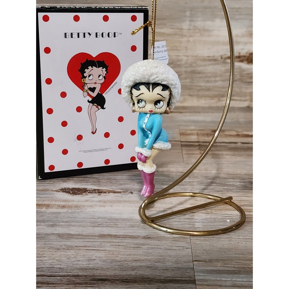Westland Giftware Betty Boop Snow Bunny Ornament 20139 Blue Winter Outfit 2010